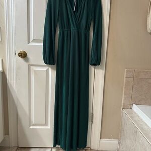Baltic Born Deep Teal Long Sleeve Dress
